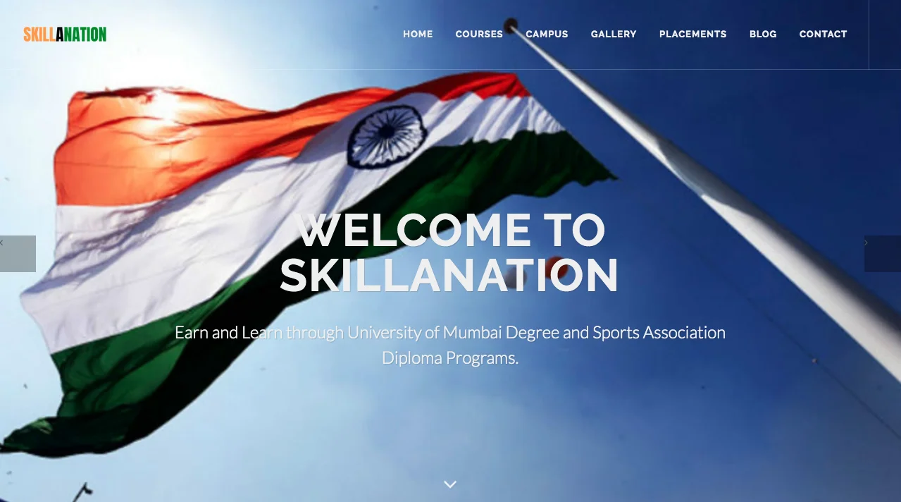 Skillanation website based on HTML, CSS, JavaScript